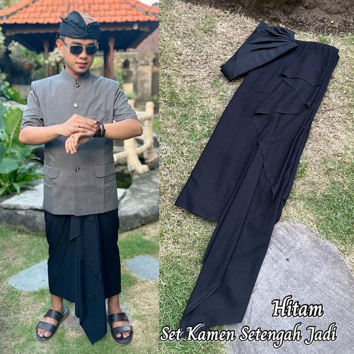 Gambar set kamen udeng khas bali - Putih dari Andira Bali Busana undefined 4 Tokopedia