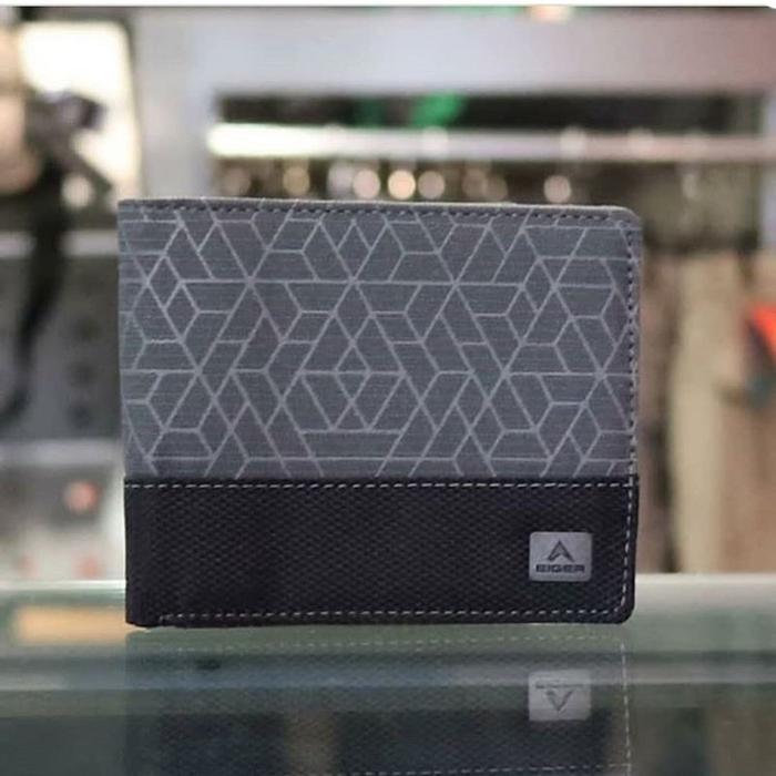 Gambar Dompet Pria Eiger Geometrica Slim Wallet 910003162 Grey Original - Grey dari Original Tas Store undefined Tokopedia