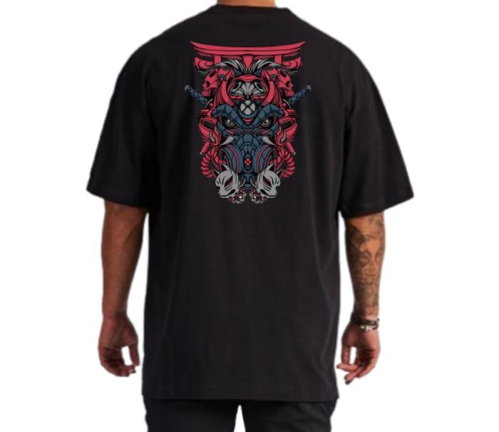 Gambar Baju kaos tshirt pria distro cotton combed gorilla head with samurai - Hitam 2, L dari Wins.Clothing undefined Tokopedia