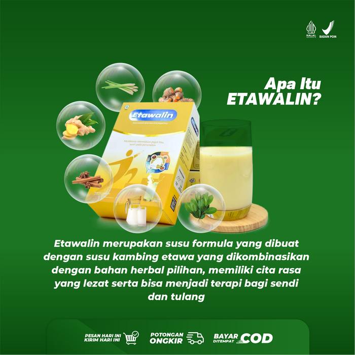 Gambar Etawalin original Paket 3 Box susu untuk menjaga kesehatan tulang dari Toko Herbal Official. undefined Tokopedia