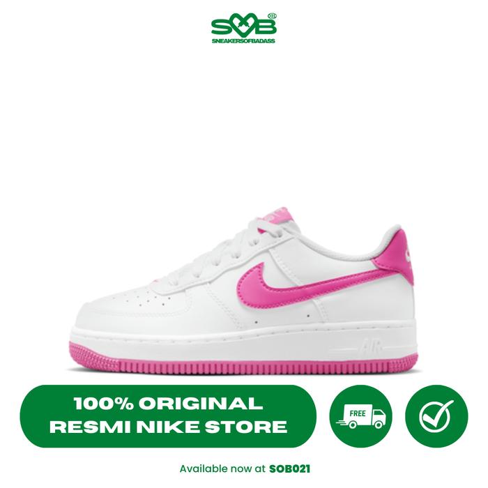 Jual Nike Kids' Air Force Shoes White/Laser Fuchsia Pink