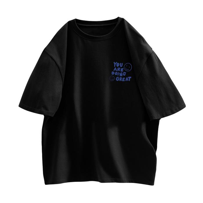 Gambar Three Pigeon T-Shirt GREAT - Casual Pria High Quality 100% Cotton - Black, XL dari Three Pigeon Official undefined Tokopedia