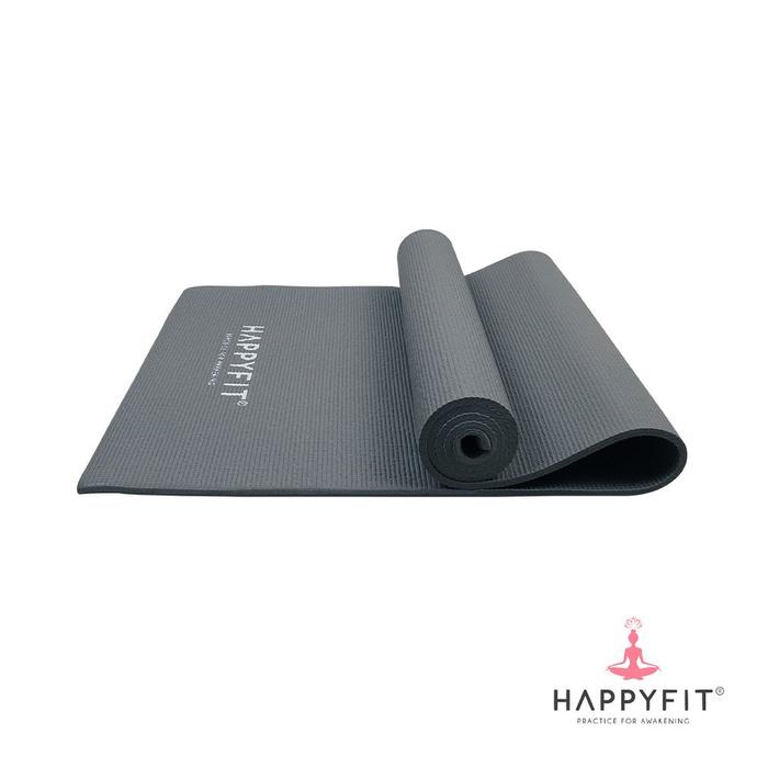 Gambar Yoga Mat PVC 8mm HAPPYFIT Matras Yoga 8 mm Original - Grey dari Starky Solution undefined Tokopedia