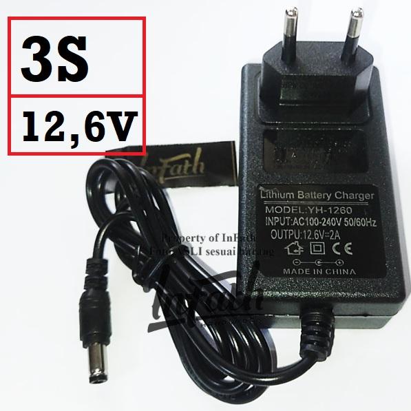 Gambar InFath - Charger Bor power tool Gerinda impact carger cordless adaptor BMS Lithium ion 2S 3S 4S 5S pemotong rumput JLD Modern Ryu NRT PRO sprayer LXT 8.4V 12.6V 16.8V 21V  2A - 3S_12.6V dari InFath undefined Tokopedia