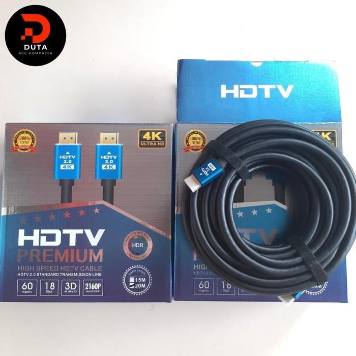 Jual Kabel HDMI 4K 1.5M/3M/5M/10M/15M/20M UHD High Speed HDTV Premium ...