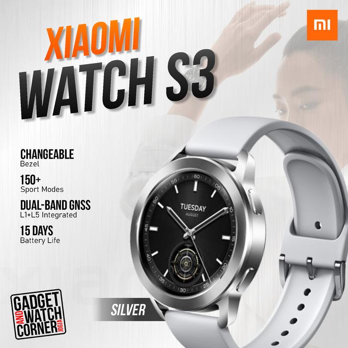 Gambar Xiaomi Watch S3 AMOLED 1.43" SpO2 GPS Bluetooth Call 5ATM ORIGINAL Smartwatch - Silver dari Gadget & Watch Corner undefined Tokopedia