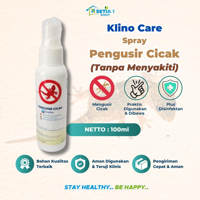 Gambar Cairan Pengusir / Anti Cicak KLINO CARE Tokek Gecko Tanpa Menyakiti - 100ml Spray dari setia1.shop undefined Tokopedia