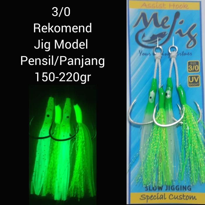 Gambar Assist Hook GID Pike Kail Jigging Cumi Glow in The Dark Utk Metal Jig Lure - 4/0 dari MeJig Fishing undefined 3 Tokopedia