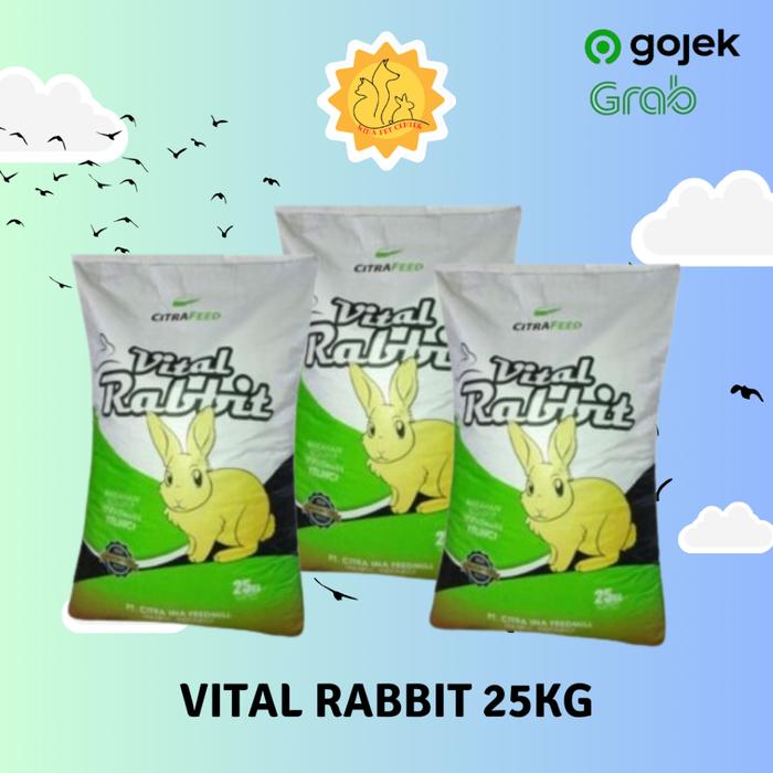 Gambar GOJEK makanan kelinci vital rabbit 25kg citra feed pelet bunny 25 kg dari wina pet center undefined Tokopedia