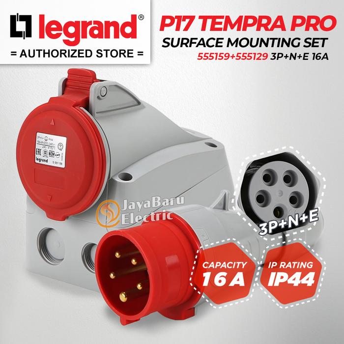 Gambar Legrand Paket 1 Set Plug Surface Mounting Socket 3P+N+E / 5 Pin 16A - Plug Socket Set dari Sinar Jaya Baru_NEW undefined Tokopedia