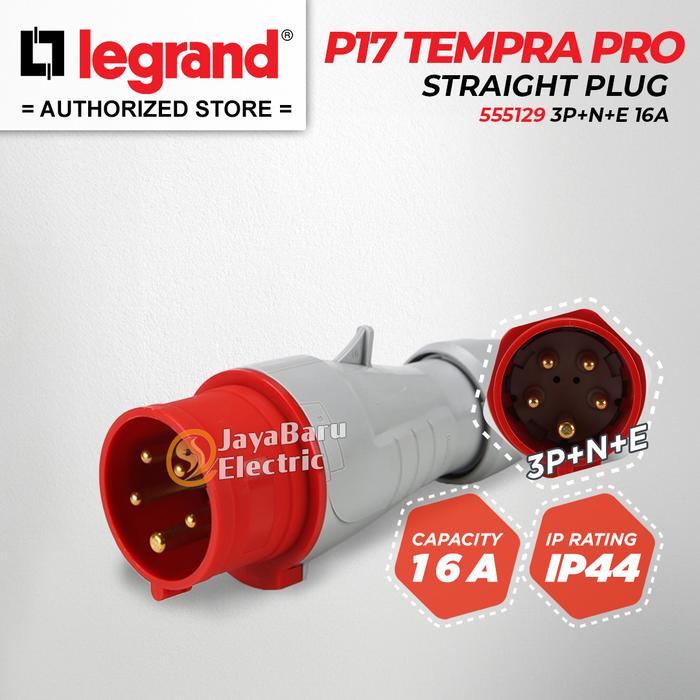Gambar Legrand Paket 1 Set Plug Panel Mounting Socket 3P+N+E / 5 Pin 16A IP44 - Plug dari Sinar Jaya Baru_NEW undefined Tokopedia