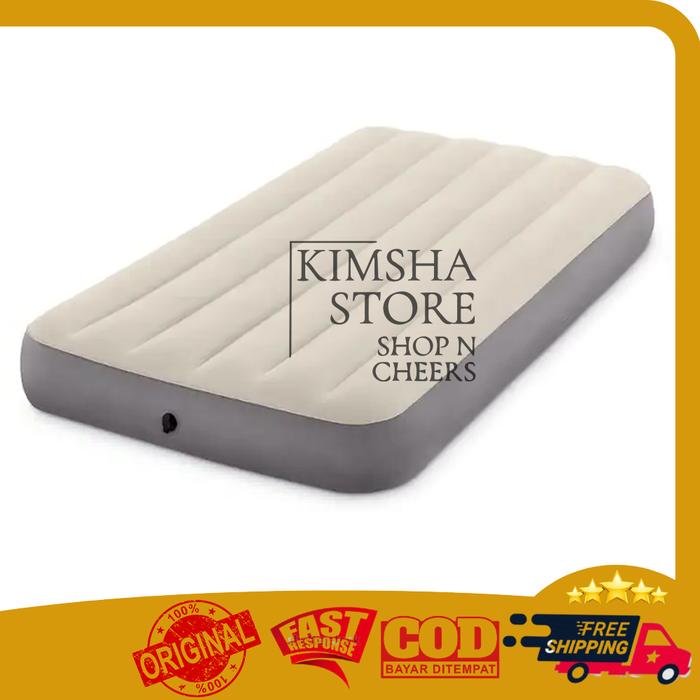 Gambar Intex Dura Beam Twin Fiber Matras Kasur Ranjang Angin Pompa Tiup - Kasur Abu dari Kimsha Storee undefined Tokopedia