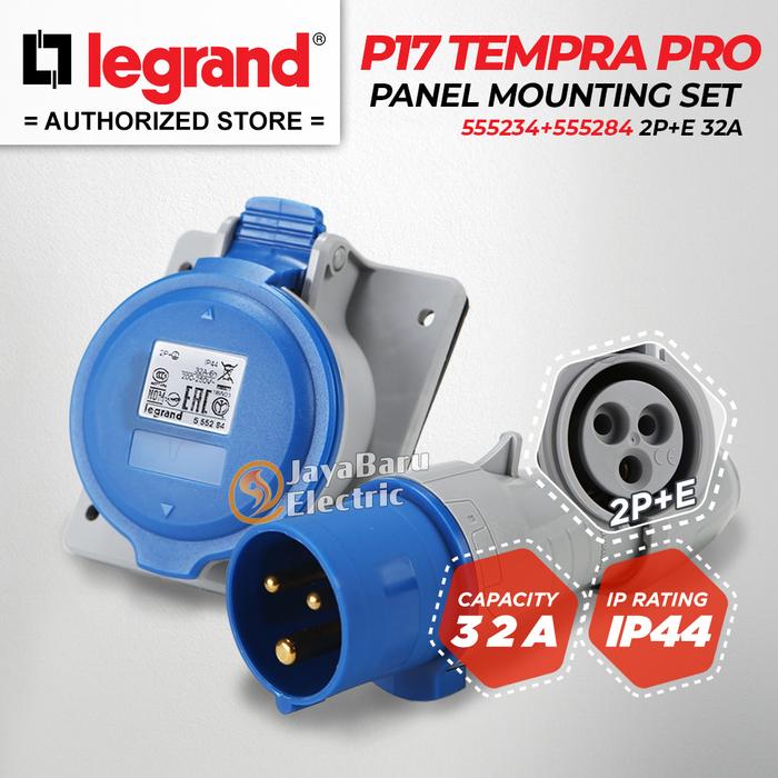 Gambar Legrand Paket 1 Set Plug Panel Mounting Socket 2P+E / 3 Pin 32A IP44 - Plug Socket Set dari Sinar Jaya Baru_NEW undefined Tokopedia
