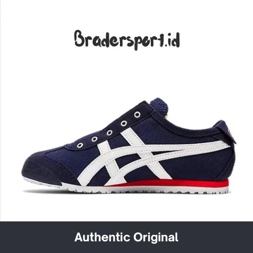Sepatu onitsuka tiger mexico 66 slip on navy white red original navy  white red, 37 di Tokopedia
