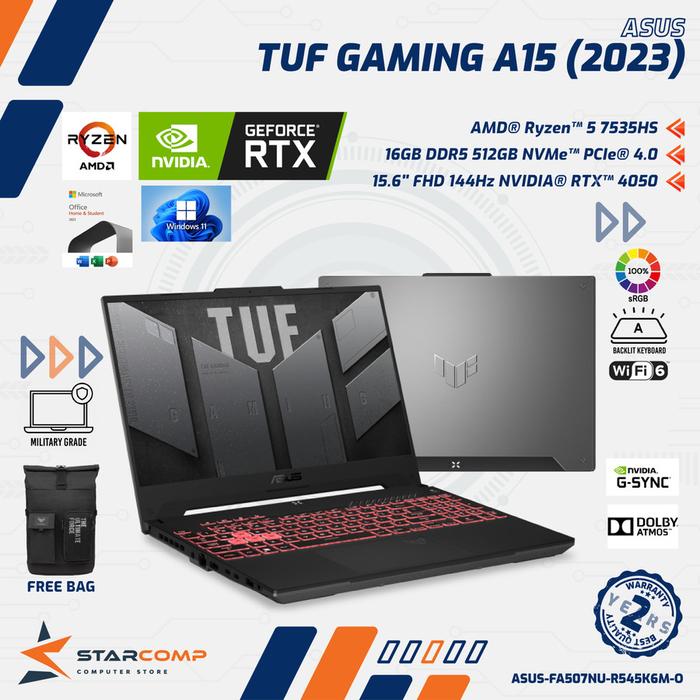 Gambar ASUS TUF Gaming F15 FX507ZC4-I535B1M-O I5-12500H 8GB 512GB RTX3050 15.6" FHD IPS - 8 gb dari Starcomp Solo undefined Tokopedia