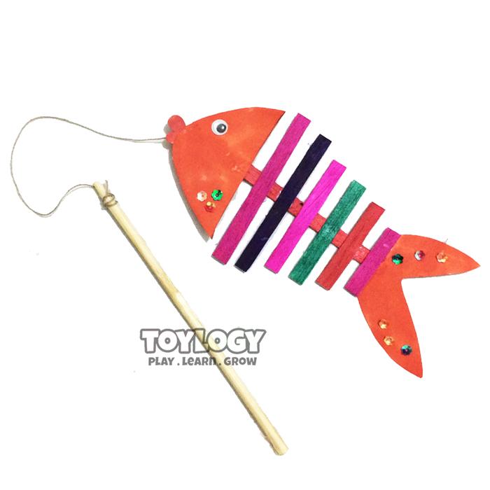 Gambar Mainan Anak Edukasi Kerajinan Tangan DIY Stik Es Krim Sedotan Ikan - Stik Eskrim dari Toylogy undefined Tokopedia