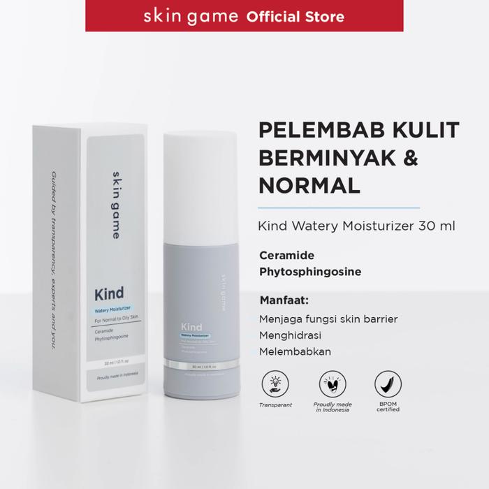 Gambar Skin Game Kind Watery Moisturizer Kind Cream Moisturizer Pelembab Wajah Skin Game - Watery 30ml dari Sure Is Store undefined Tokopedia