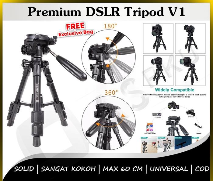 Gambar Premium DSLR Tripod Stand Varian Model Motif Penyangga Penahan Penegak Mount Camera Kamera Photographi Photo Video Rekaman Profesional Fleksibel Solid Berkualitas Perlengkapan Foto Studio Fotografi Bahan Besi Alumunium Materal Steel ABS Plastik Resin PKU - 1 dari OddsOlShop undefined Tokopedia
