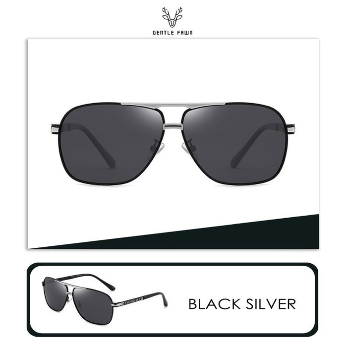 Gambar Gray Pink Kacamata Hitam Sunglasses Pria Series Aviator Anti UV 400  Fashion Pria Lensa Anti Silau Frame Aviator Keren Trendy - 62-BLACK SILVER dari Gray Pink undefined Tokopedia