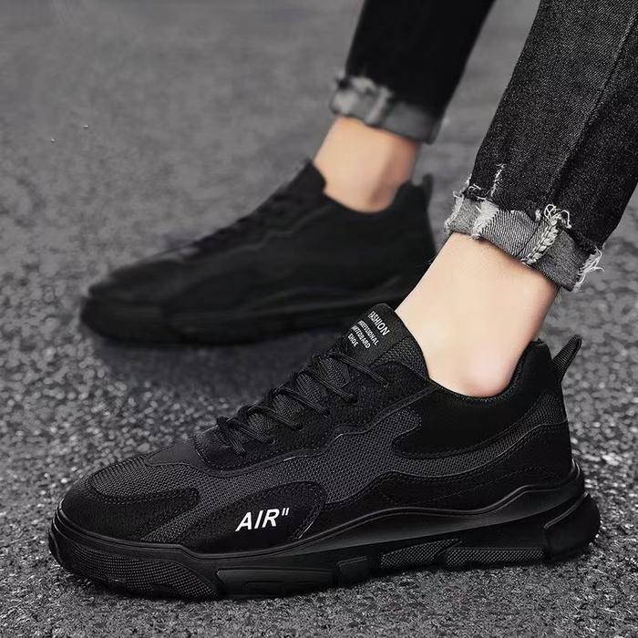 Gambar Sepatu Sneakers Pria ORLANDO HITAM Sepatu Kerja Sepatu Hitam Sekolah - Hitam, 44 dari Giorucci undefined Tokopedia