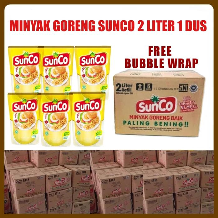 Gambar Minyak Goreng SUNCO 2 Liter Pouch Refill 1 Dus 1 Karton 6 x 2 Liter dari Ananta coffee undefined Tokopedia