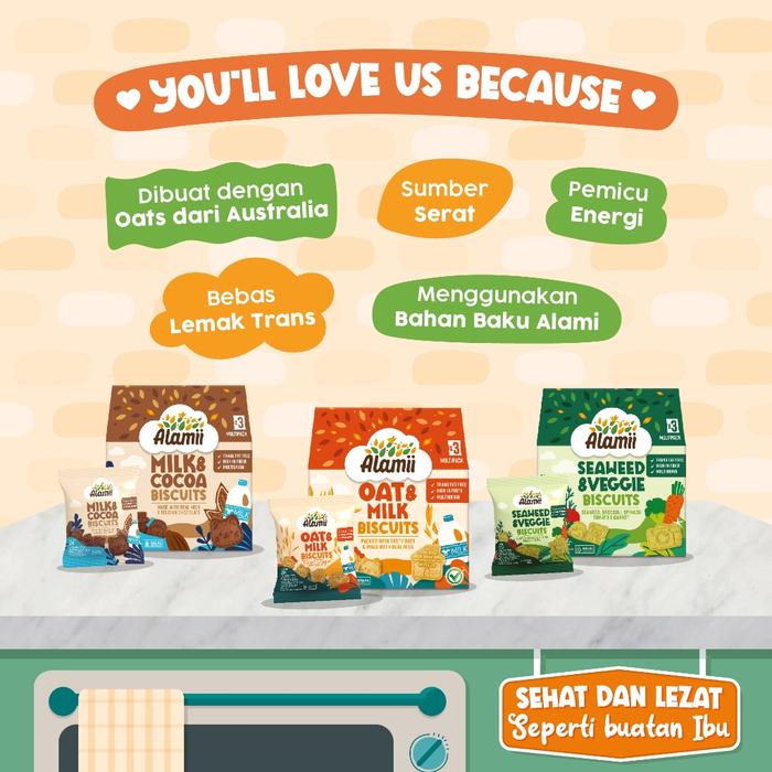 Gambar Alamii Multigrain Biskuit 1 Tahun 60gram - seawed veggie dari Cikucikubaby undefined Tokopedia