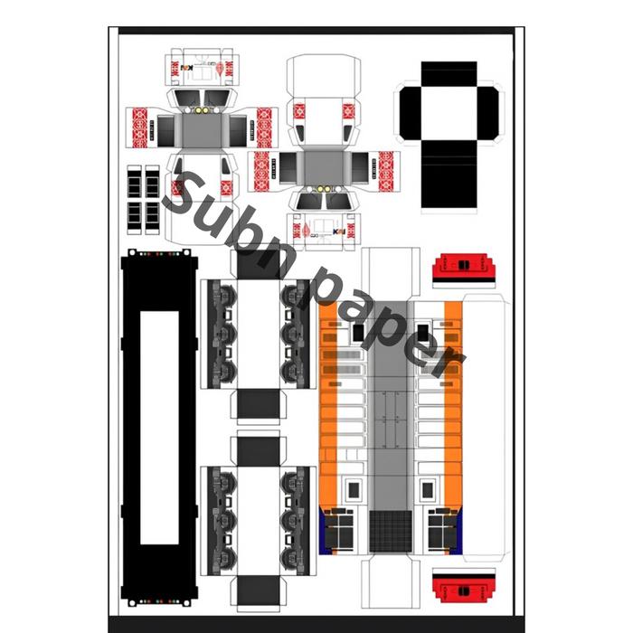 Gambar Pola papercraft lokomotive dan gerbong kereta api indonesia (KAI) Hig - 1 dari Subn store undefined Tokopedia
