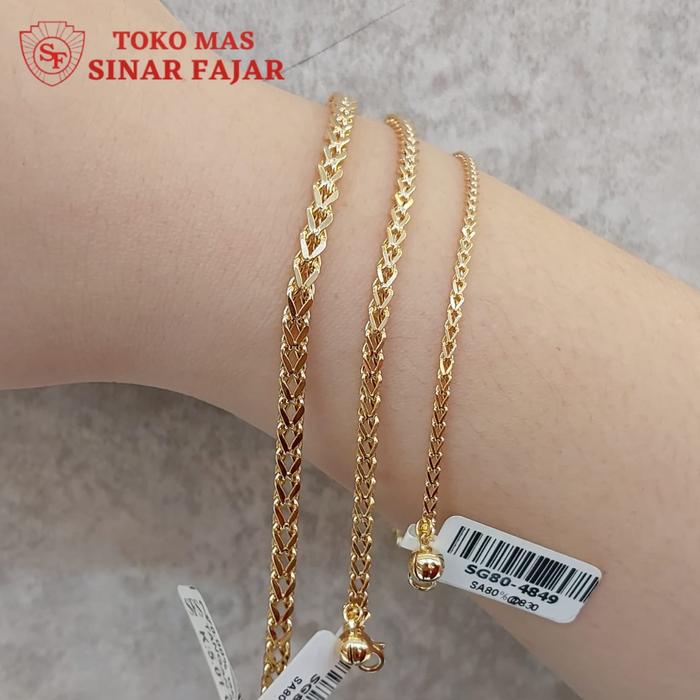 Gambar GELANG EMAS WANITA MODEL RANTAI KADAR 16K MULAI DARI 2,5 GR - tambang dari TOKO MAS SINAR FAJAR CGK undefined 2 Tokopedia