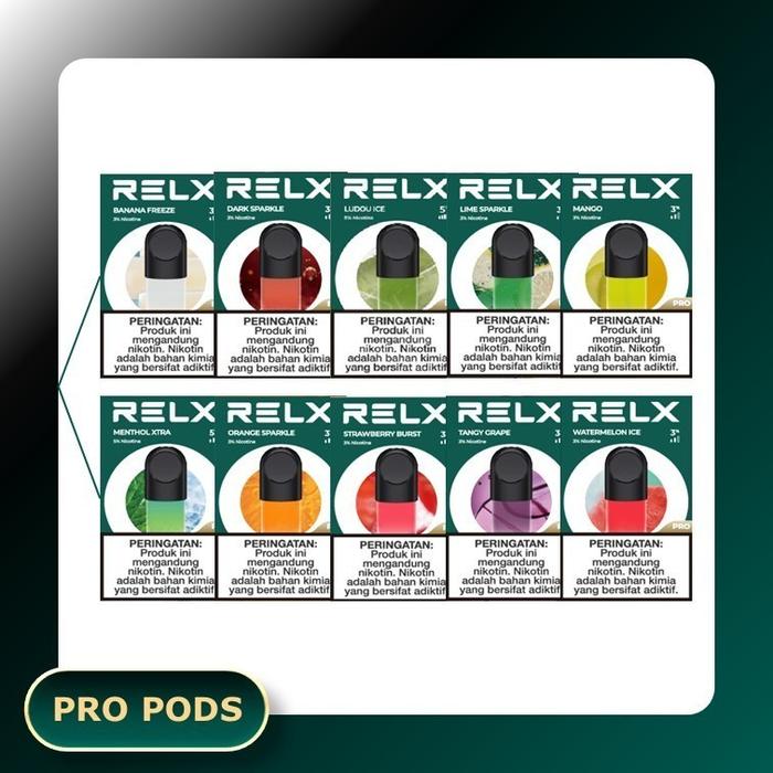 Cartridge Relx Pod Pro 30mg 50mg 3% 5% Pods Catridge Pita Cukai -  FreshPeach03/24