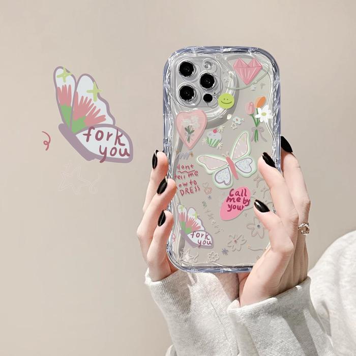 Gambar Case Oppo A5s A7 F9 A11K A12 A5 A9 2020 A15 A15S A16 A16S A17 A17K A18 A38 A54 Softcase Transparan Motif Butterfly Flower Soft Wave Edge Phone Casing Cover - CMY Butterfly, Oppo A16S dari IMPORTIR55 undefined Tokopedia