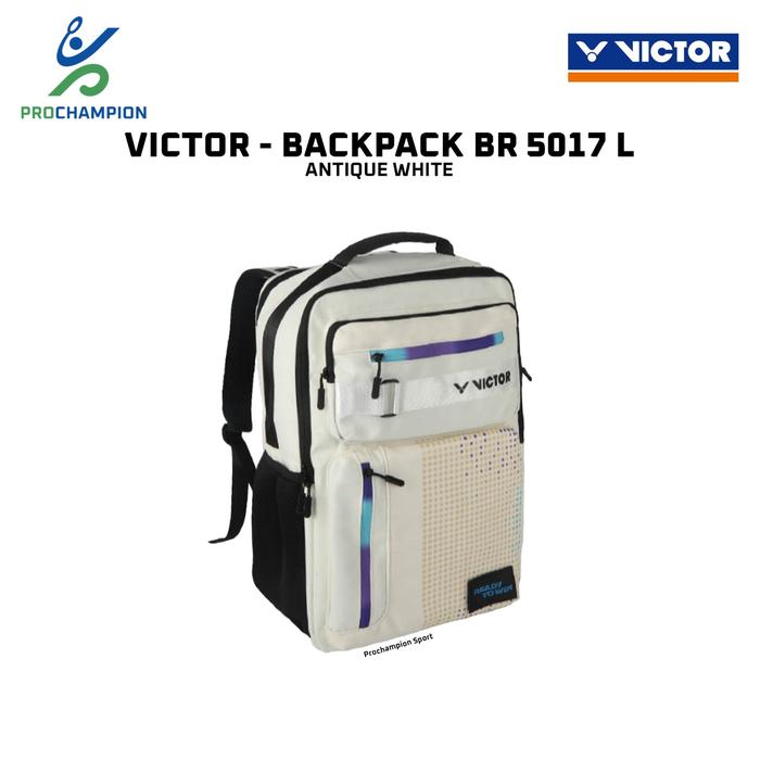 Gambar New ! Tas Badminton Ransel Victor Backpack BR 5017 BR5017 - ANTIQUE WHITE dari PROCHAMPION undefined Tokopedia