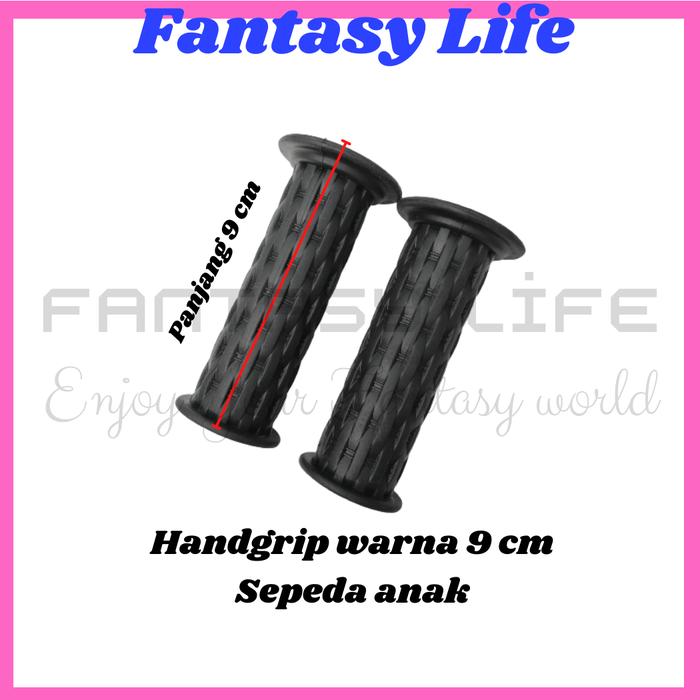 Gambar Fantasy Handgrip panjang 9 cm hamfat warna grip model kuping sepeda anak uk "12,"16,"18" - Hitam dari fantasyLf undefined Tokopedia