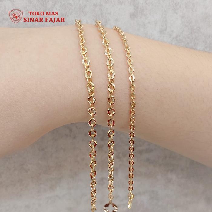 Gambar GELANG EMAS WANITA MODEL RANTAI KADAR 16K MULAI DARI 2,5 GR - tambang dari TOKO MAS SINAR FAJAR CGK undefined 4 Tokopedia