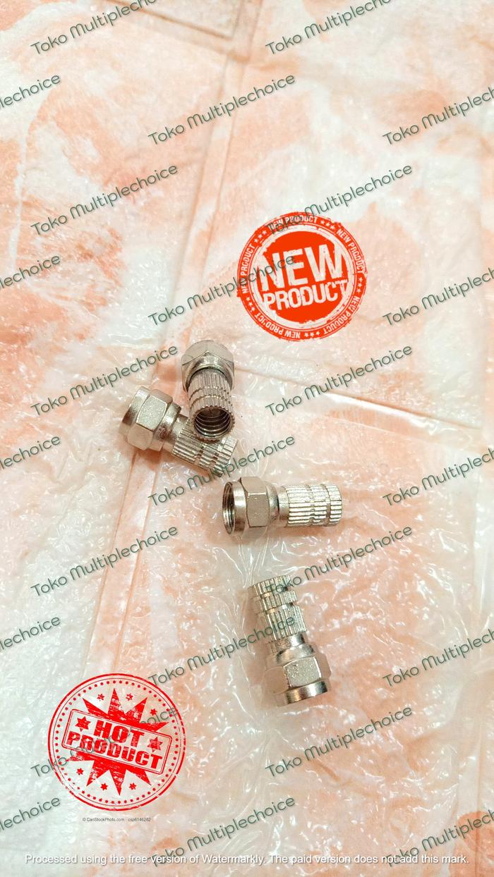 Gambar Connector 5c Drat Bagus (Konektor F Parabola) Draft dari Toko Multiple25 undefined Tokopedia
