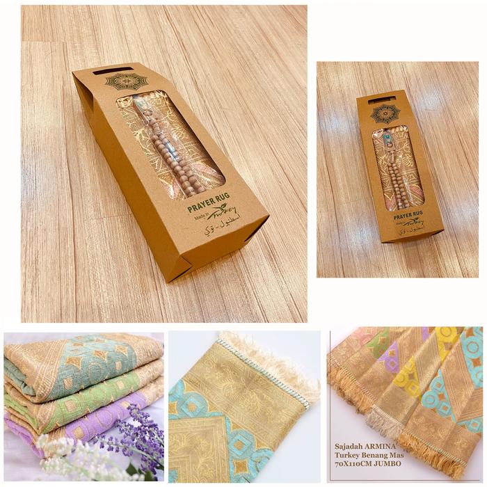 Gambar Paket Hampers Souvenir Armina Benang Emas Tasbih box Prayer Rug dari Makmur Tanah Abang undefined Tokopedia