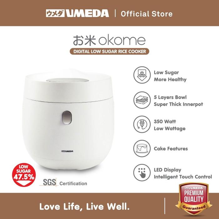 Gambar Umeda OKOME Low Sugar Smart Rice Cooker - 1 UNIT dari UMEDA undefined Tokopedia