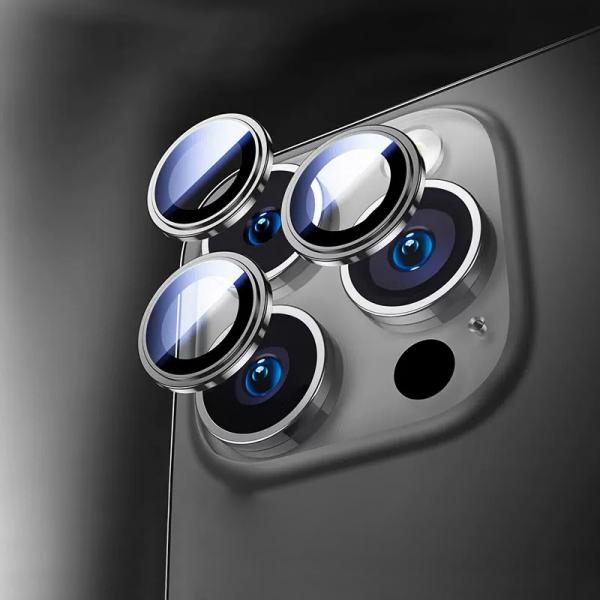 Gambar Camera Lens Protector Compatible With iPhone 15 Pro/Max/Plus WiWU Lens Guard Tempered Glass - Graphite, 15 Pro Max dari WiWU Official undefined Tokopedia