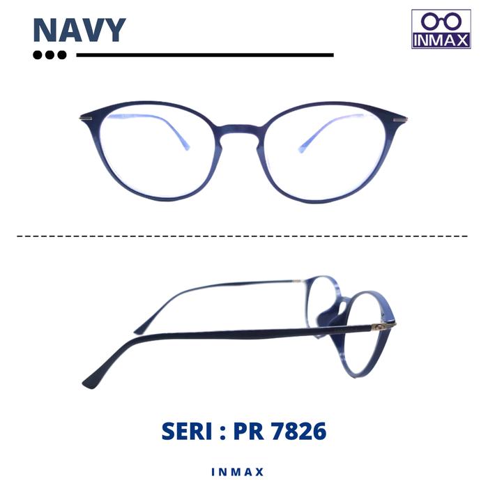 Gambar FRAME KACAMATA PARIM CODE PR7826 - Biru, ONLY FRAME dari IN MAX undefined Tokopedia