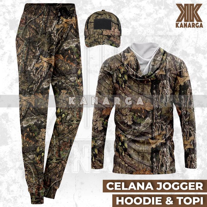 Gambar Satu Set Setelan Baju Hoodie Celana Jogger Topi Kamuflase Camo Hunting Berburu Mossy Oak Country - Full Set, M dari Kanarga Outdoor undefined Tokopedia