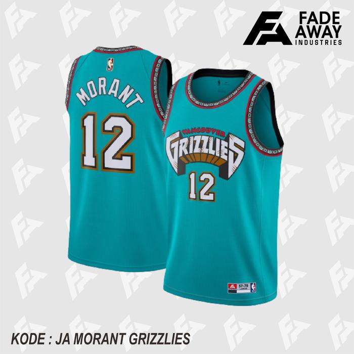 Promo JERSEY BASKET NBA JA MORANT #12 Memphis Grizzlies BIRU