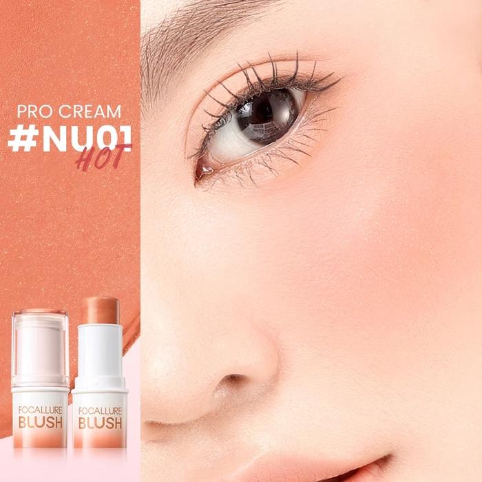 Gambar FOCALLURE Pro Cream Butter Multi-use Blush Stick Hight Pigmented Smooth Lasting Lightweight Non-greasy Non-cakey Waterproof - NU01 dari Girly Cheap Stuff undefined Tokopedia