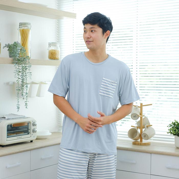 Gambar Mason Tencel T-Shirt Piyama Laki-Laki - SKY , HALFPANTS S dari Cielyn Official undefined Tokopedia