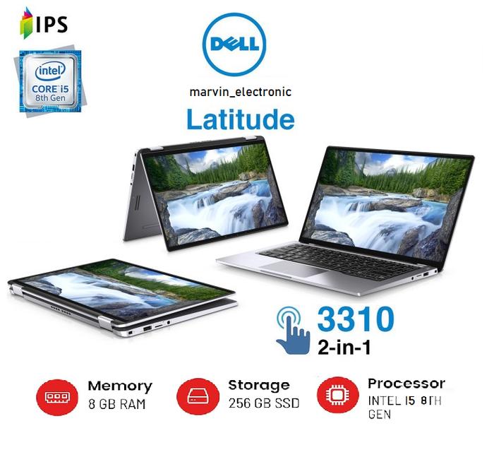 Jual Laptop Dell Latitude yoga 3310 i5 GEN RAM 8GB/512 SSD
