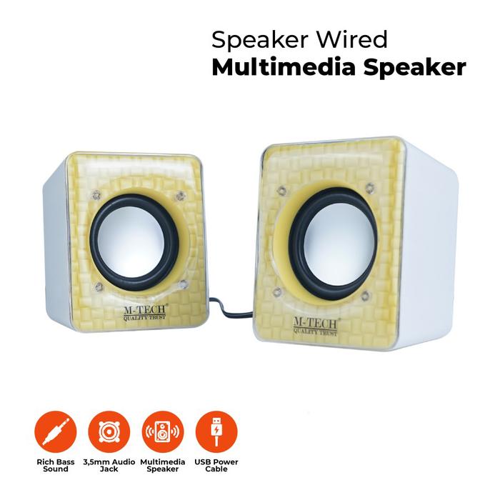 Gambar Speaker Multimedia PC Komputer Laptop A3 Original M-tech - Kuning dari Original IT undefined Tokopedia