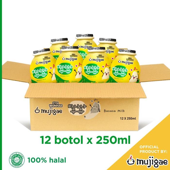 Gambar PAKET ISI 12 - Mujigae by Wonhae Banana Milk Original 250 mL / Minuman dari Big_stars undefined Tokopedia