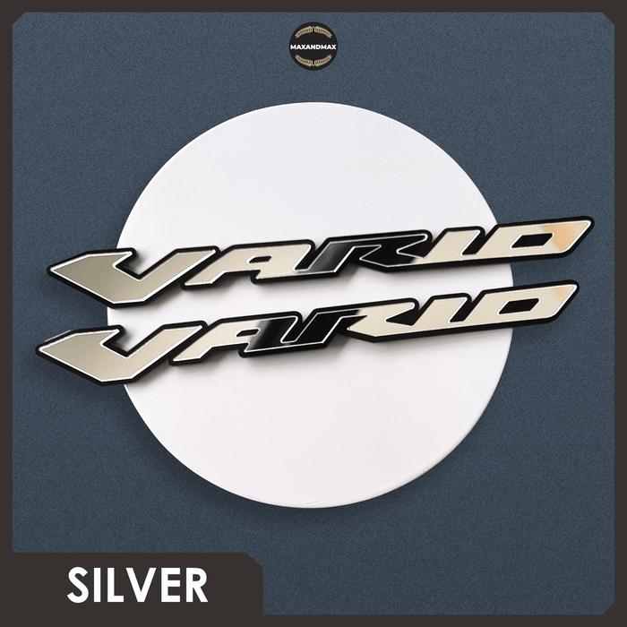 Gambar Emblem Vario 2 PCS Logo Timbul 3D Aksesoris Motor Click Vario 125 150 160 110 OLD NEW - VARIO SILVER dari maxandmax undefined Tokopedia