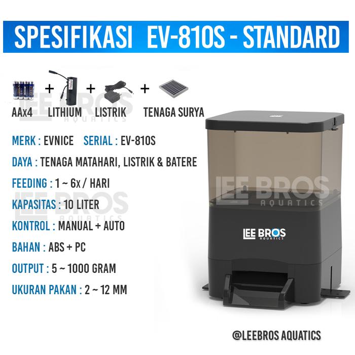 Gambar Automatic Fish Feeder Tenaga Surya 10L / Auto Feeder Kolam Ikan Koi - 810S - Standard dari Leebros Aquatics undefined Tokopedia