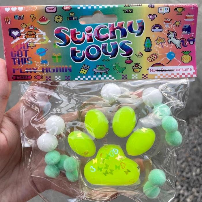 Gambar BARU!! [ Ready ] Taba Squishy Viral Cat Paw Lucu Kenyal Import - Clear Neon dari zakiias undefined Tokopedia