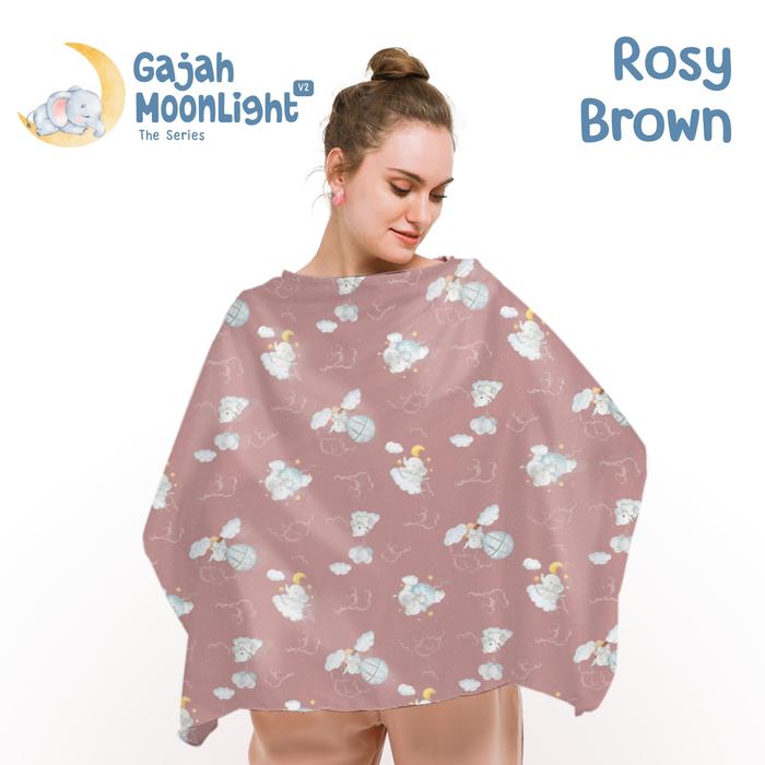 Gambar Obayito Nursing Apron Selapis Katun Sating Jepang Terbaik - GJM Rosy Brown dari Obayito Group undefined Tokopedia