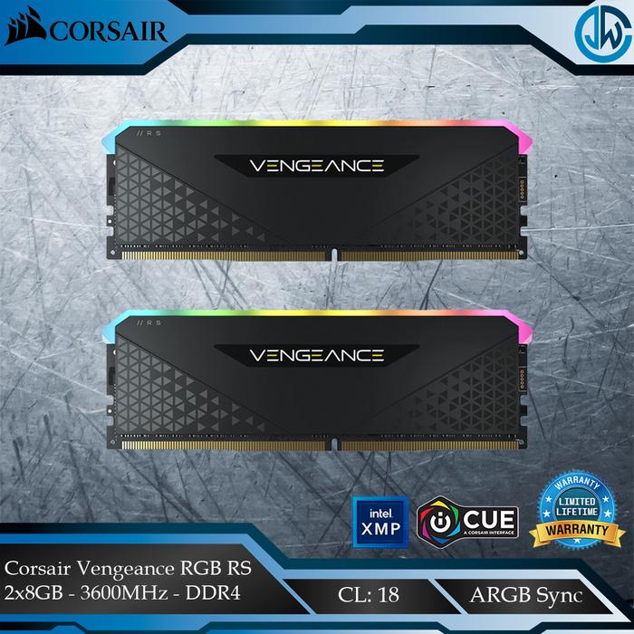 Jual Corsair Vengeance RGB RS 2x8GB DDR4 3600Mhz PC28800|RAM 16GB